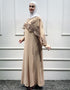 Modest Abaya Dress with Sequined Cloak